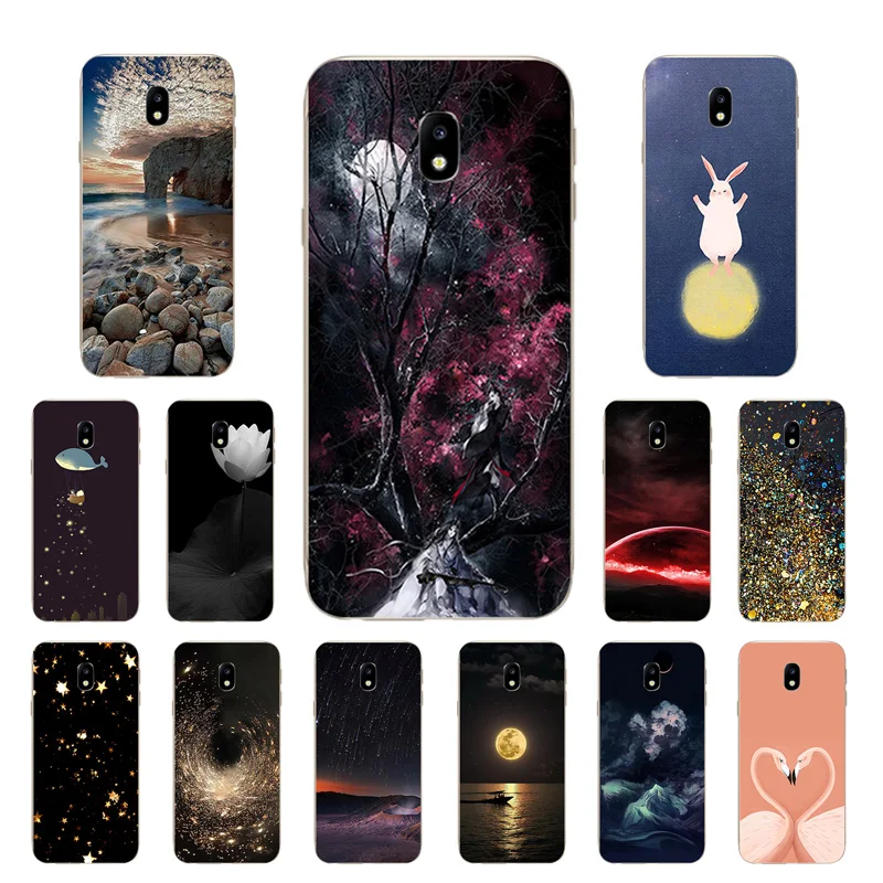 Phone Cover For Samsung Galaxy J3 17 J330f J3 Pro 17 Eu Version Case Golden Printing Soft Tpu Silicone Back Case Fitted Cases Aliexpress