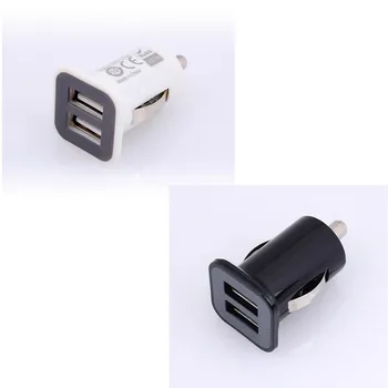 

2017 Mini portable 2 port USB AUTO charger charge for iPhone for Apple Cigarette Lighter adaptor Car hot 3.1A