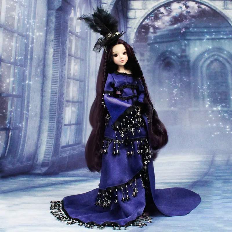 Кукла BJD Blyth 1/6 30 см темно фиолетовое платье куклы для девочек с изображением