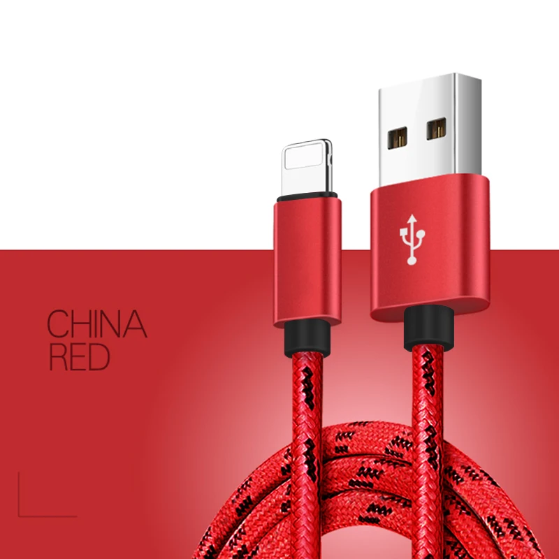 1, 2, 3 м USB кабель для передачи данных, зарядное устройство для iphone Xs max Xr X 8, 7, 6 plus, 6s, 5 s plus, ipad mini, быстрая зарядка мобильного телефона - Цвет: 5