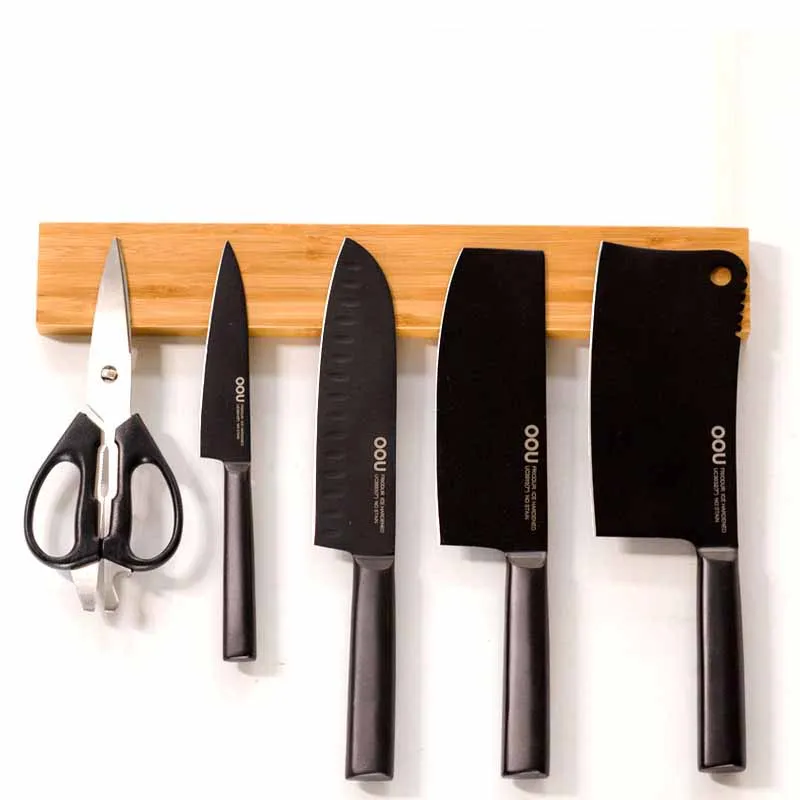 Bamboo Material Wall Knife Holder Kitchen