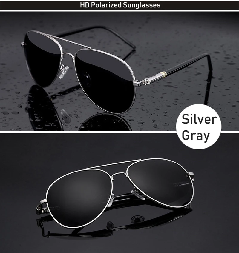 Мужские Ретро поляризационные солнцезащитные очки для вождения, винтажные очки, металлические очки, солнцезащитные очки для рыбалки, женские весенние шарниры UV400 - Цвет линз: C3 Sliver