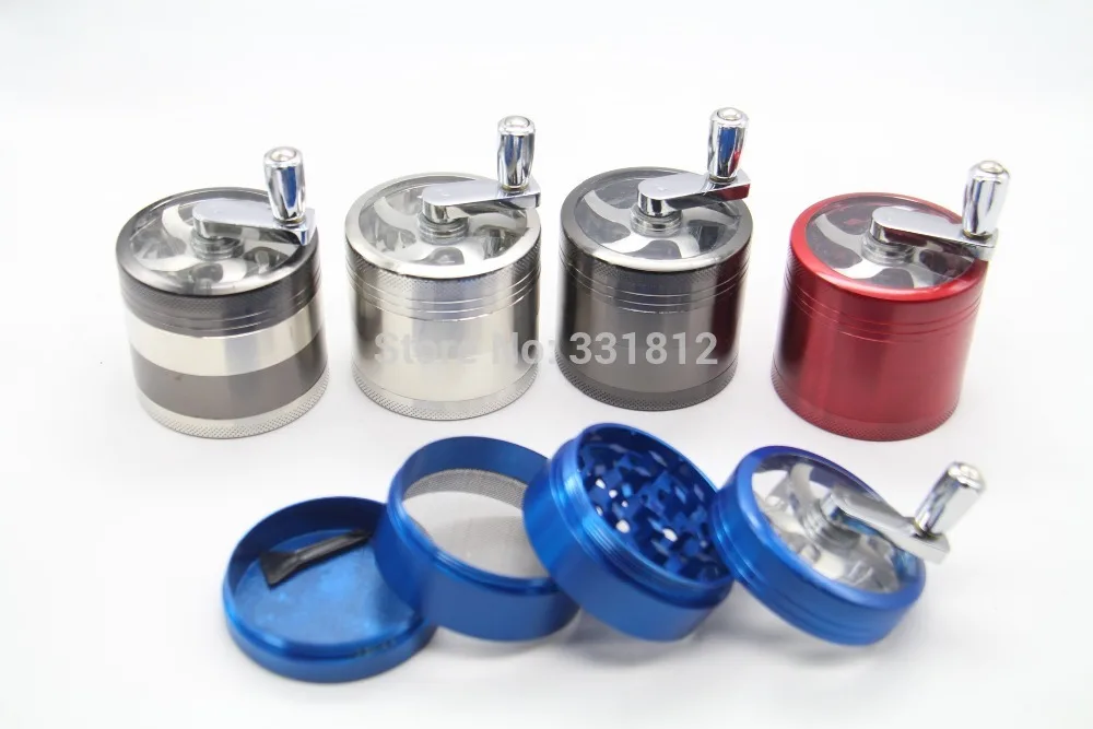 12pcs Lot Handle Mill Grinder 4 Piece Herb Tobacco Spice Crusher Metal Grinder Metal Weed Grinder Weed Grindergrinder 4 Aliexpress