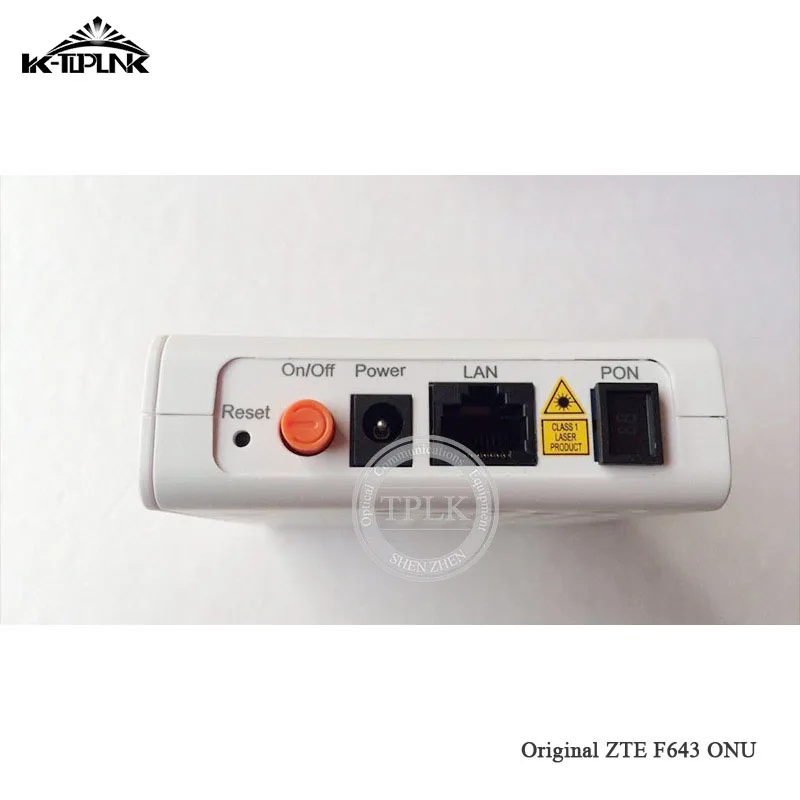 

Used ONU for ZTE ZXA10 F643 GPON ONU ONT FTTH SFU Router Mode FTTO with 1GE Port same function as F601 F401 F660 F612W F612 ONU
