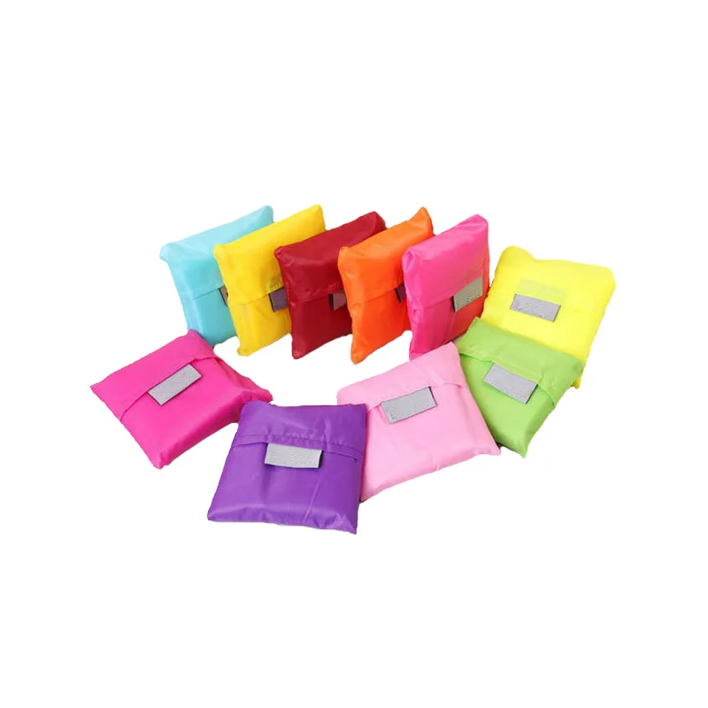 

1pc Creative folding environmental protection handbag reusable store shopping bag nylon home storage bag