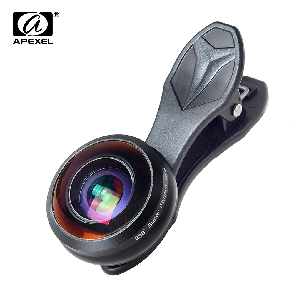 imágenes para Apexel Universal Profesional HD Teléfono Lente de La Cámara Kit Desmontable Gran Angular ángulo de 238 grados lente Ojo de Pez para el iphone 6 s 5 Xiaomi 238F imágenes para Apexel Universal Profesional HD Teléfono Lente de La Cámara Kit Desmontable Gran Angular ángulo de 238 grados lente Ojo de Pez para el iphone 6 s 5 Xiaomi 238F