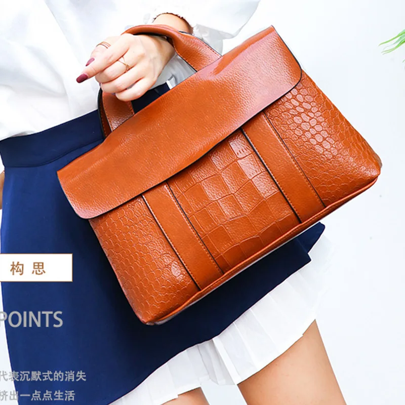 Fashion Women Handbags PU Leather Totes Bag Top-handle Crossbody Bag Shoulder Bag Lady Simple Style Hand Bags Black Brown