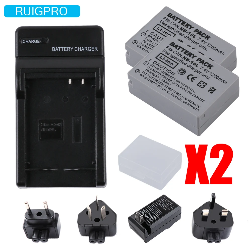 

RP 1200mAh NB-10L NB10L NB 10L Batteries+LCD Charger for Canon G1X G15 G16 SX40HS SX50HS SX60HS SX40 SX50 SX60 Bateria L10