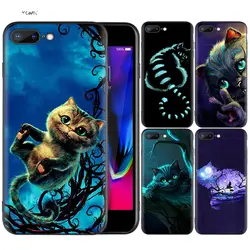 Силиконовый чехол Coque для iPhone 7 8 6 6 S Plus X XS MAX XR 5C 5 5S SE 7 Plus 8 Plus 7 + 8 + Alice in Wonderland cheshire Cat