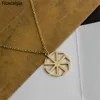 Nostalgia Slavic Kolovrat Pendant Wheel Amulet Pagan Wicca Jewelry Necklace Russian Talisman 3
