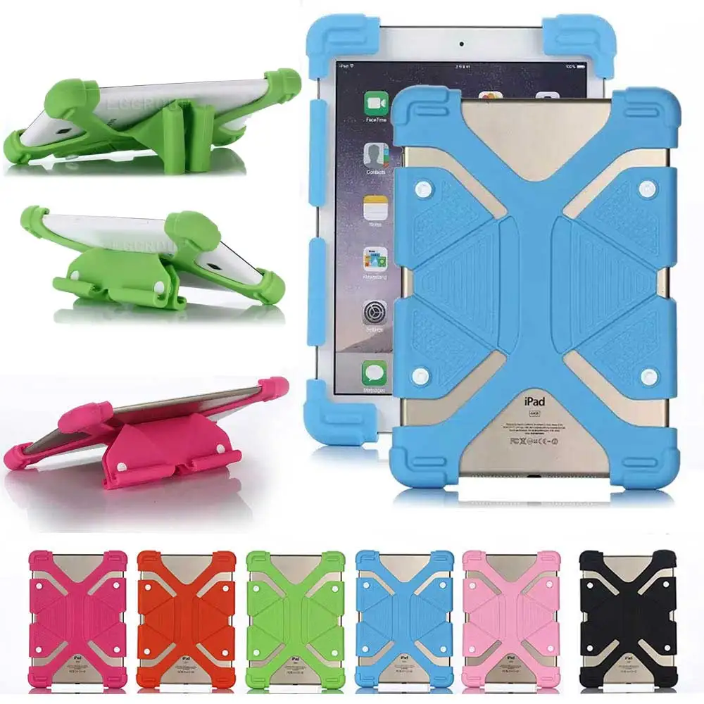 

Universal Silicon stand Case For Samsung Galaxy Tab 2 3 4 10.1 / E 9.6" A 9.7" A 10.1" T580 S2 Note 10.1 P600 Tablet Cover +Gift