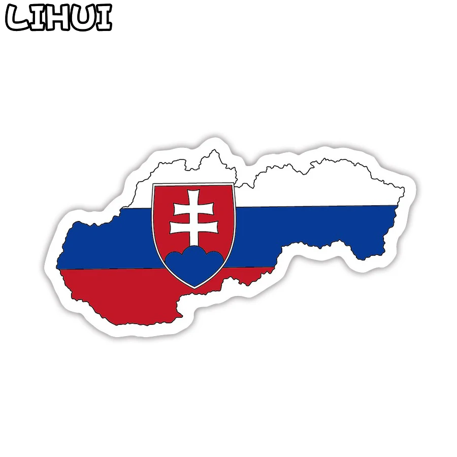 

1 PCS Slovakia Flag Sticker Toy for Children Countries Map Travel Stickers to DIY Scrapbooking Suitcase Luggage Laptop Car Motor