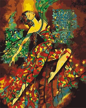 

Frameless diy picture oil paintings by numbers paint by number for home decor canvas painting 4050 in dream