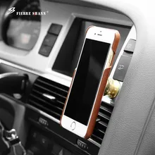 Натуральная кожа для IPhone X 8 7 6 6 S плюс Ретро Защитная крышка для Galaxy S8 S8 плюс с магнит автомобильный держатель телефона чехол
