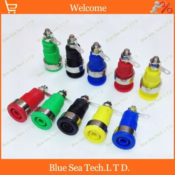 

10pcs 4mm terminal/binding post banana socket,Safety Pannel Socket,CATIII 1KV /MAX 32A(IEC61010),five color Free Shipping