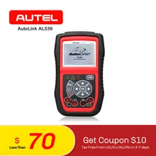 AUTEL AutoLink AL539 Electrical Test Tool AVO Meter Automotive CAN Code Reader OBD2 Scanner Car Diagnostic Tool Free Update