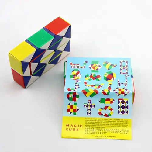 1Pcs Kids Magic Cube Puzzle Magie Ruler Snake Twist 3D Toys Children Educational Learning | Игрушки и хобби