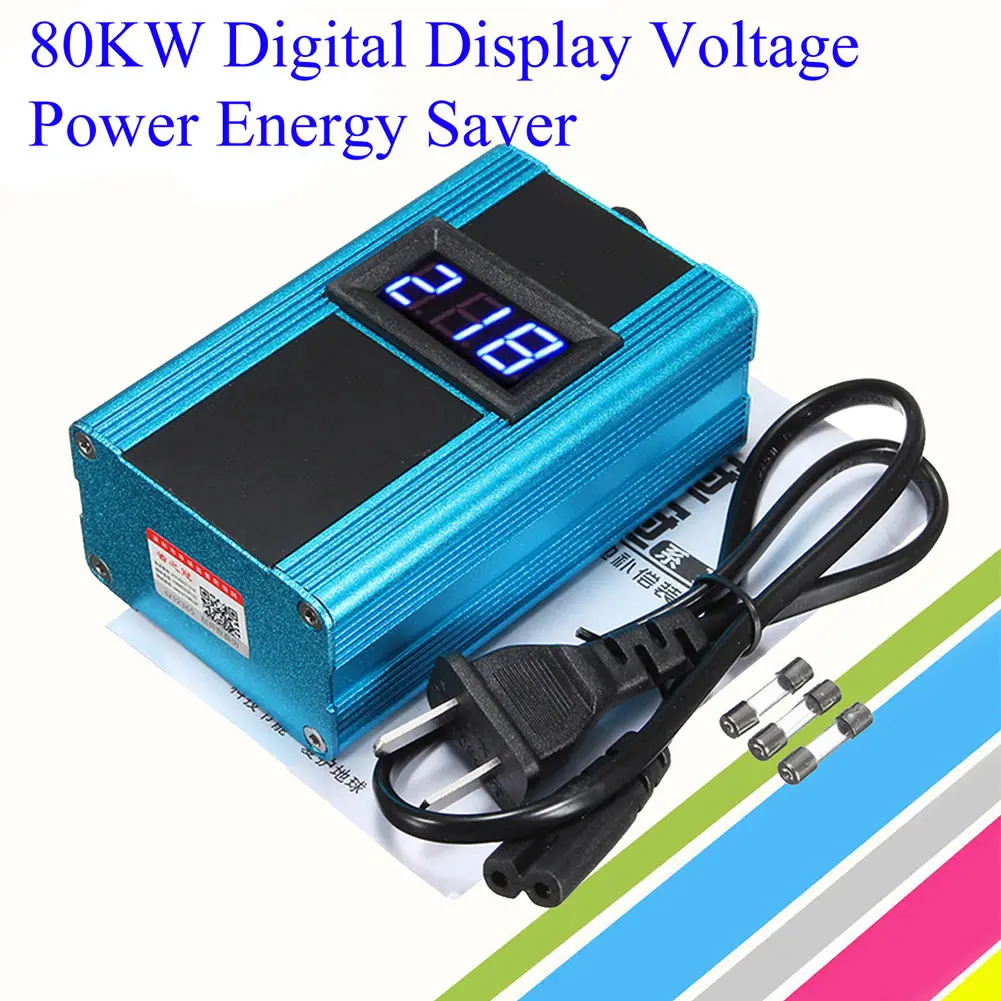 

Energy Saver 80KW 110V-220V LCD Display Electricity Saver Power Saving Box TSH Shop