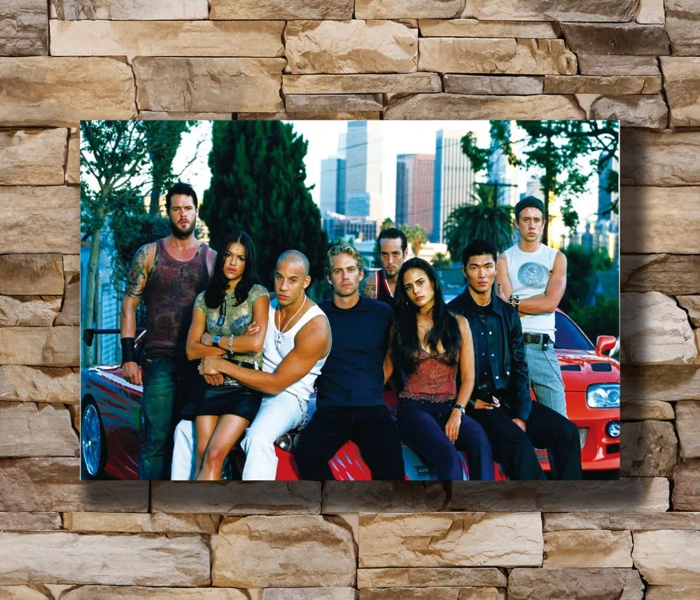 

N0367 fast_and_the_furious_paul_walker_vin_diesel_ultramichelle_rodriguez 8x12 20x30 24x36 Silk Poster Art L-W Canvas Print Deco