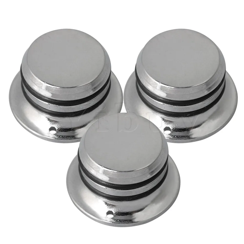 Yibuy Sliver 25x14mm Guitar Bass Top Hat Knobs Tone Tuning Knobs Guitar