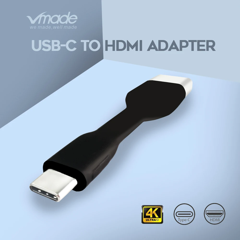 Поддержка Прямая поставка Тип C к HDMI адаптер USB 3,1 USB-C к HDMI адаптер конвертер «Папа-мама» для MacBook/huawei Matebook