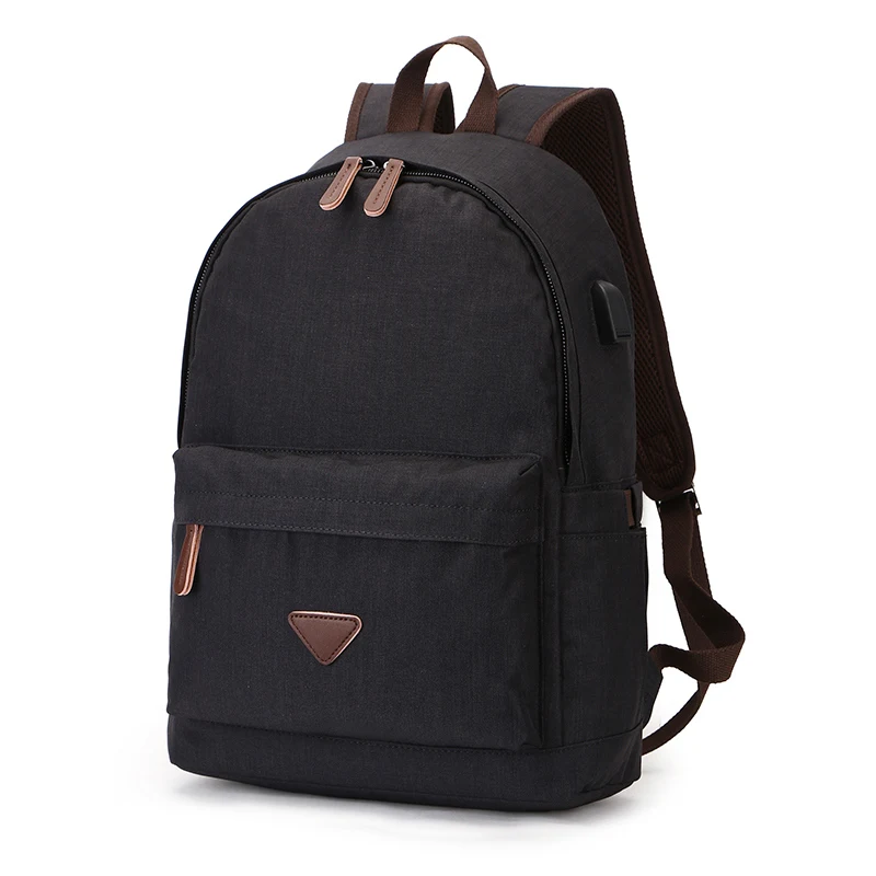 MARKROYAL 14 дюймов модный многофункциональный водоотталкивающий рюкзак с USB дизайном Студенческая сумка компьютерный рюкзак для мужчин и женщин - Color: Black