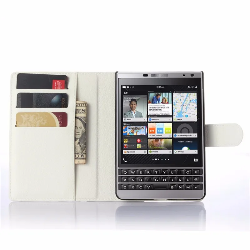 Luxury Wallet PU Leather Case Cover For Blackberry Passport Silver Edition SE Flip Protective Cell Phone Shell Back Cover Bag (11)