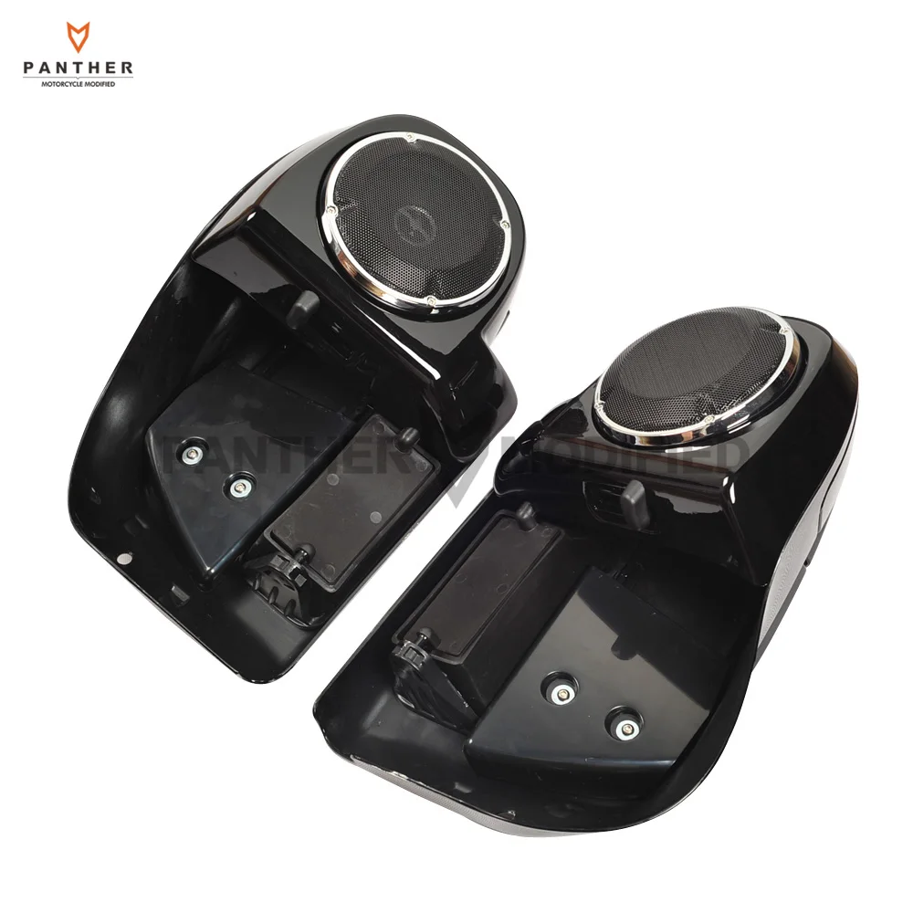 

Black 6-1/2" 6.5" Speaker Grill Lower Vented Fairing Motorcycle Side loudspeaker case for Harley Touring Street Glide 2014-2017