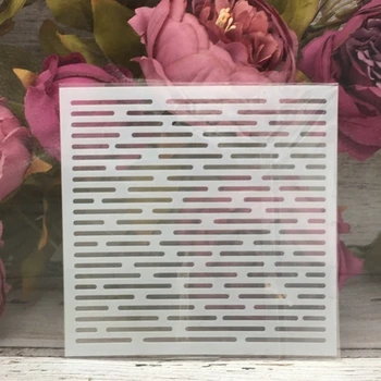 

1Pcs 5*5" Line Brick DIY Layering Stencils Wall Painting Scrapbook Coloring Embossing Album Decorative Paper Card Template