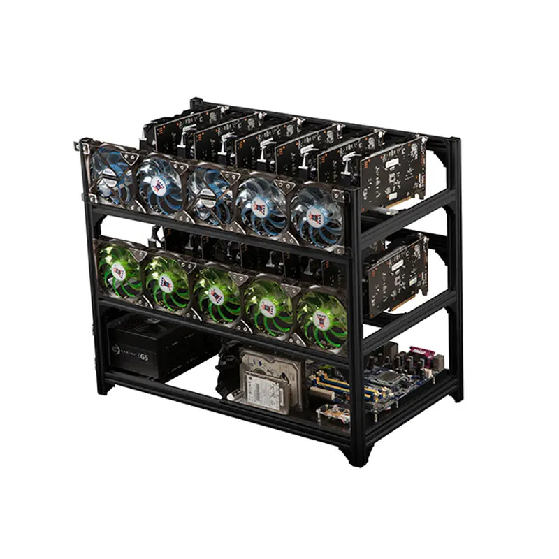 12 GPU Aluminum Stackable Open Air Mining Miner