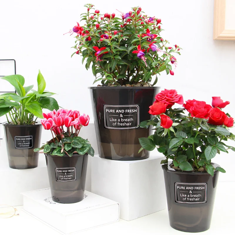 Self watering Plant Flower Pot Imitation Pottery Automatic Self watering Plant Flower Pot Imitation Pottery Automatic