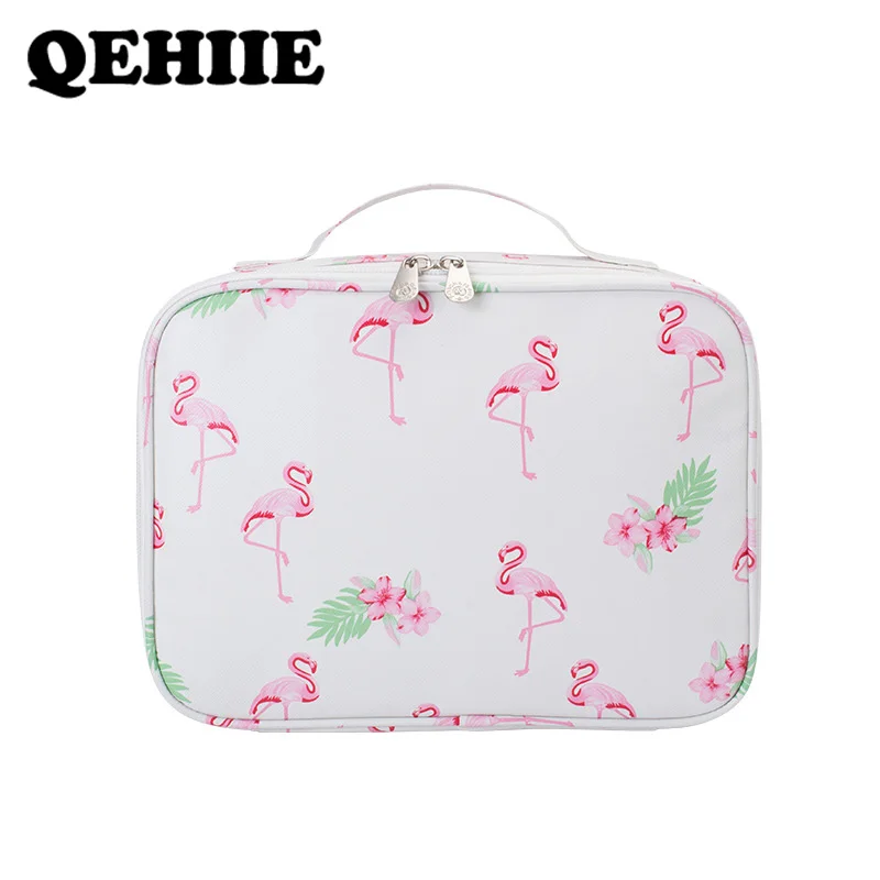 

PU Waterproof Cosmetic Bag Travel Organizer Women Handbag Makeup Bag Beautician Case Toiletry Wash Unicorn Print Makeup Case
