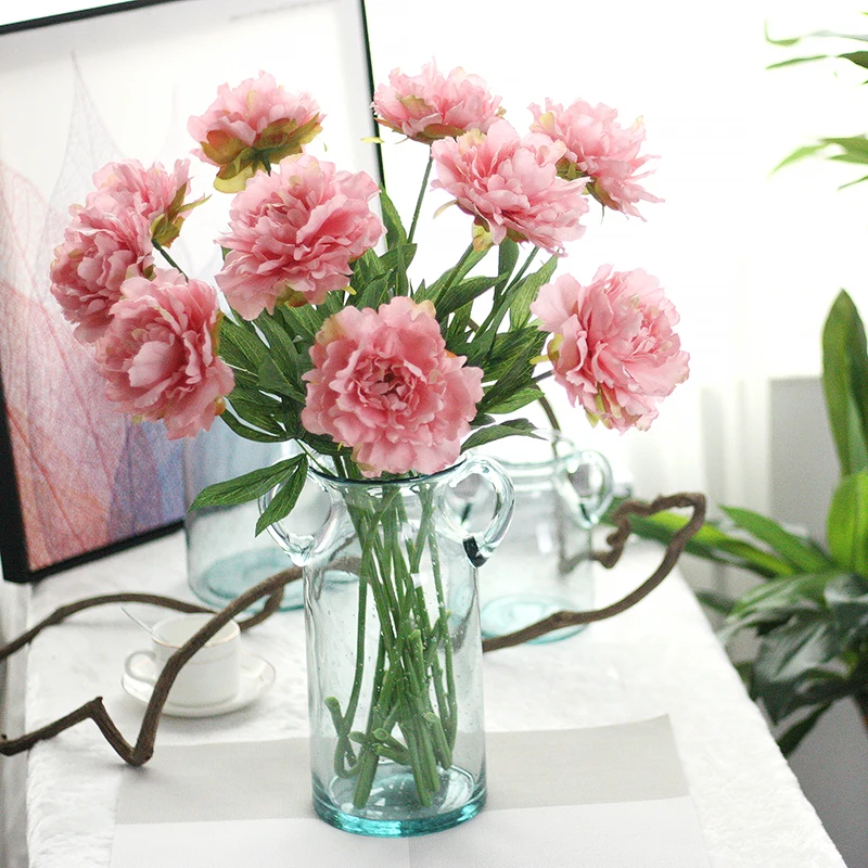 

71cm Long Stem 5 Colors Peony Fake Flower For Decoration Wedding Birthday Party Garden Party Home Floor Mounted Decoration