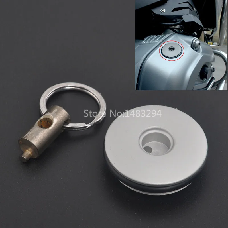 Silver Engine Oil Filter Filler Cap Tank Cover For R1200GS R1200RT