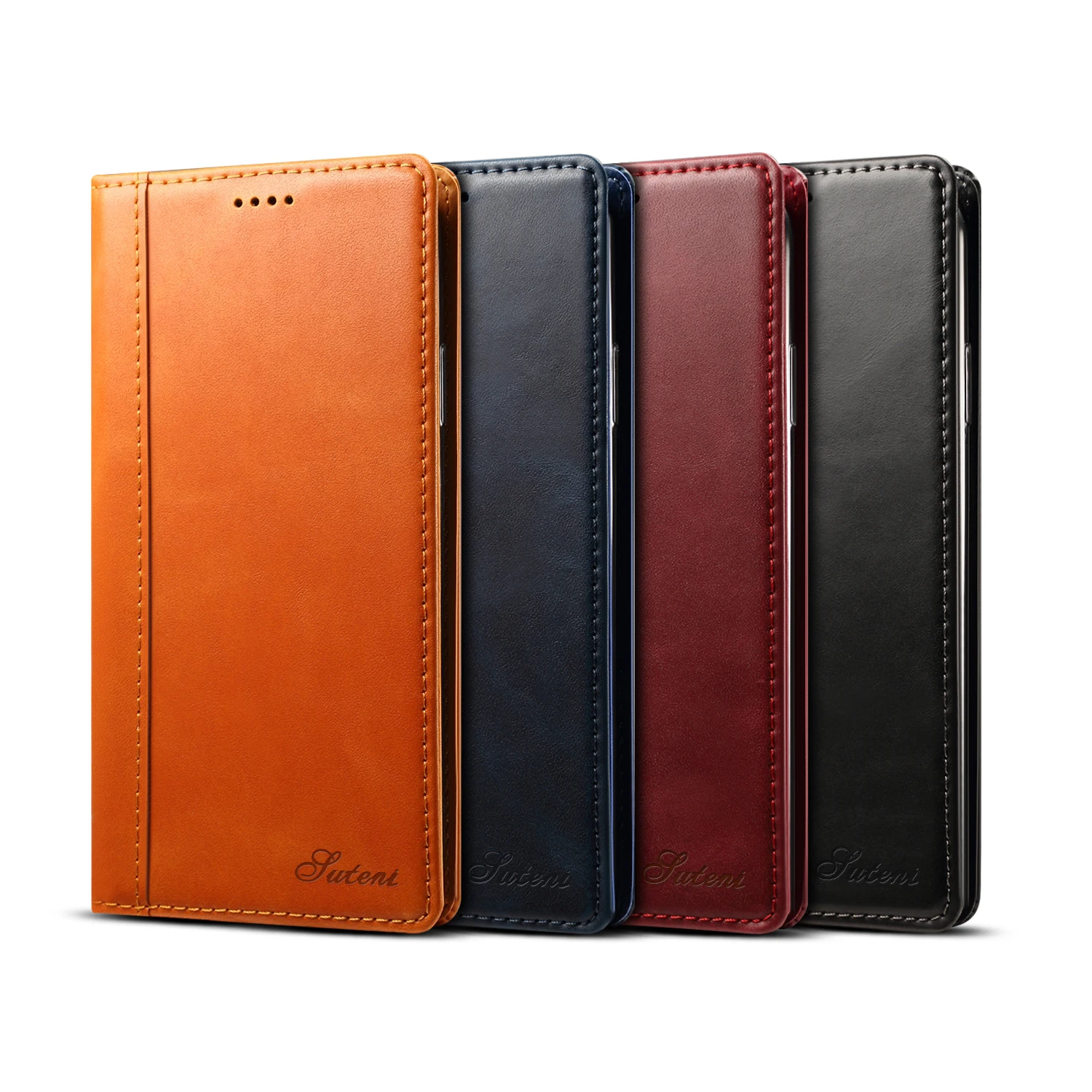 

Phone Case For iPhone 7 8 Plus Genuine Leather Case iPhone XR XS Max Cover High Quality Luxury Flip Switch Phone Coque