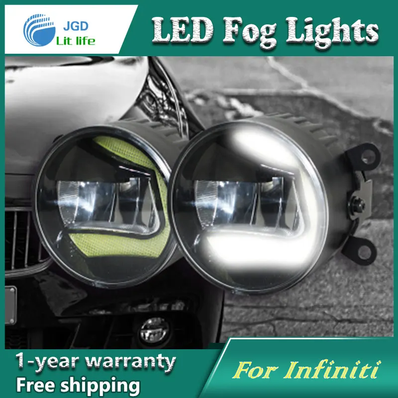 Super White LED Daytime Running Lights For Infiniti FX37 FX50 QX70d