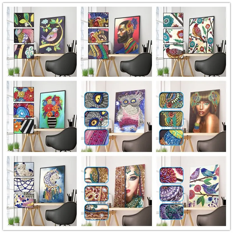 

5D DIY diamond painting cartoon animal character flower special diamond cross stitch home decoration