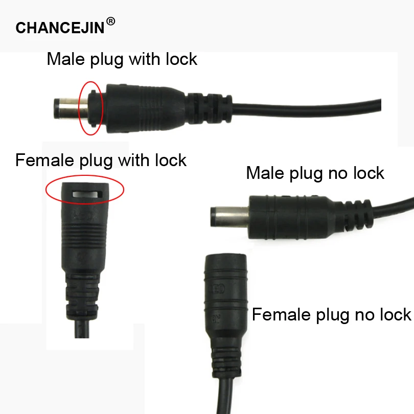 Адаптер постоянного тока соединительный кабель 5,5*2,1 мм штекер подключенный шнур светодиодный кабель питания лампы используется для освещения электропитания Электронный и т. Д