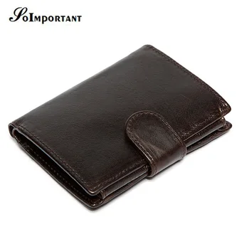 

Cowhide Retro luxury Genuine Leather Men Wallets High Quality Brand Design Zipper Wallet Man Purses For Card Holder Big Capacity