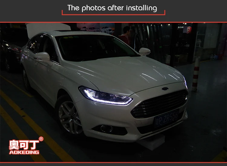 АКД Тюнинг автомобилей Фара для Ford Mondeo 2013-2016 фары светодиодный DRL ходовые огни Биксеноновая луча туман огни глаза ангела авто