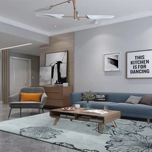 ALITEXTILEBTOC ковер размера плюс для дома акриловая текстура узор в виде листьев лотоса стиль нескользящий ковер для гостиной спальни