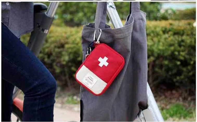Mini Outdoor First Aid Emergency Medical Bag Medicine Drug Pill Box Home Car Survival Kit Emerge Case Small 600D Oxford Pouch
