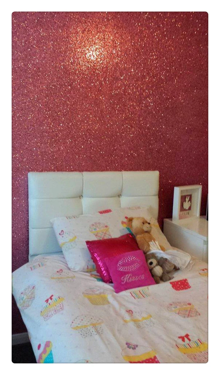 Light Pink Glitter Walls