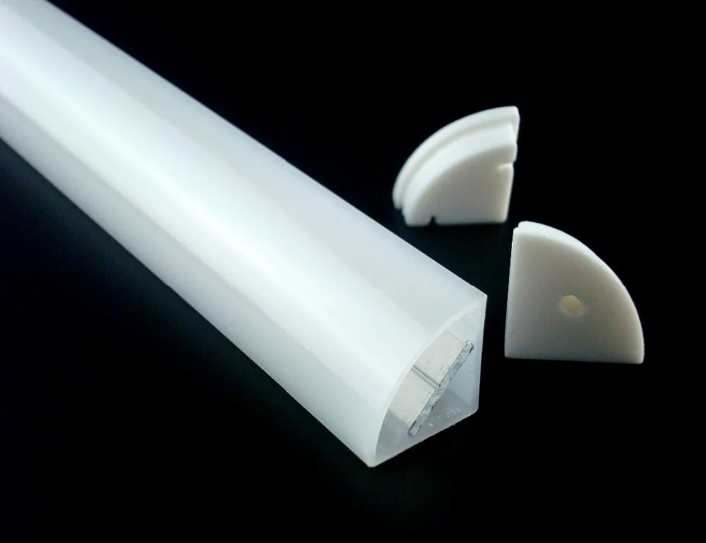 Waterproof 50pcs 1m AW1616 corner led profile FROSTED cover for width