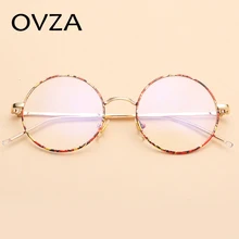 Ovza Ретро круглая рамка для очков Для женщин большого металлического изделия с жемчугом, оптические очки мужские модные очки для чтения S3010
