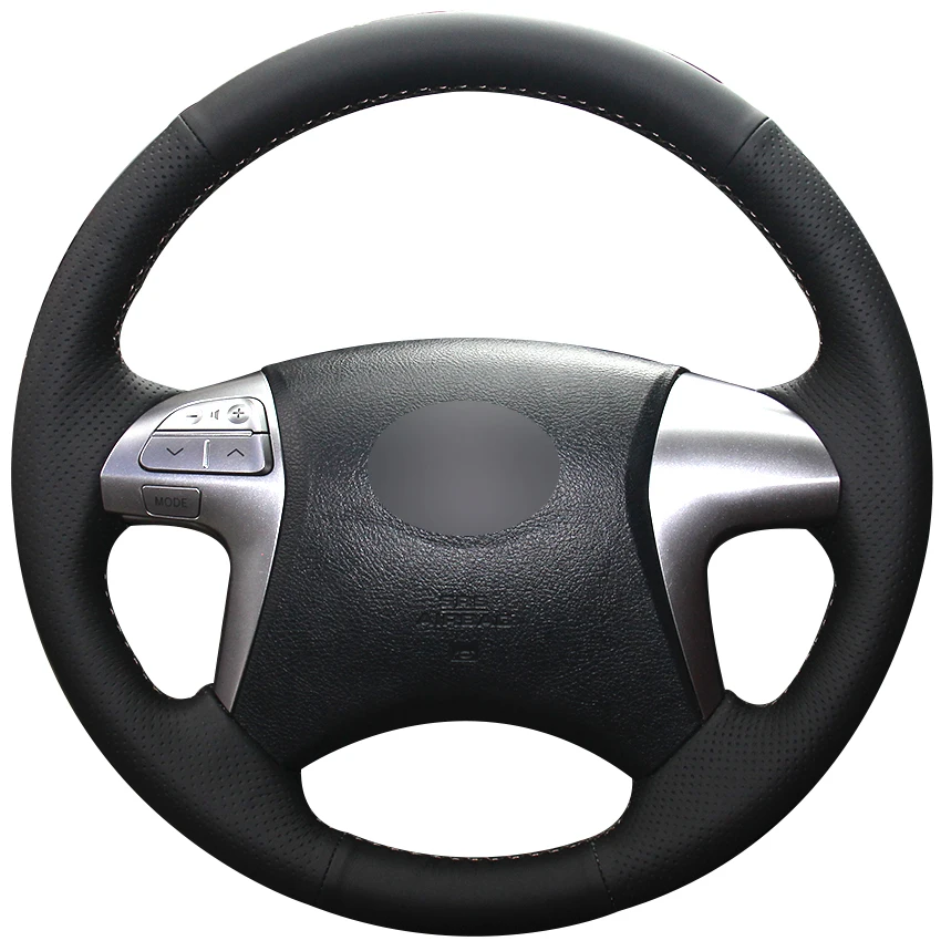 Black Synthetic Leather Car Steering Wheel Cover for Toyota Fortuner Hilux 2012 2015in Steering