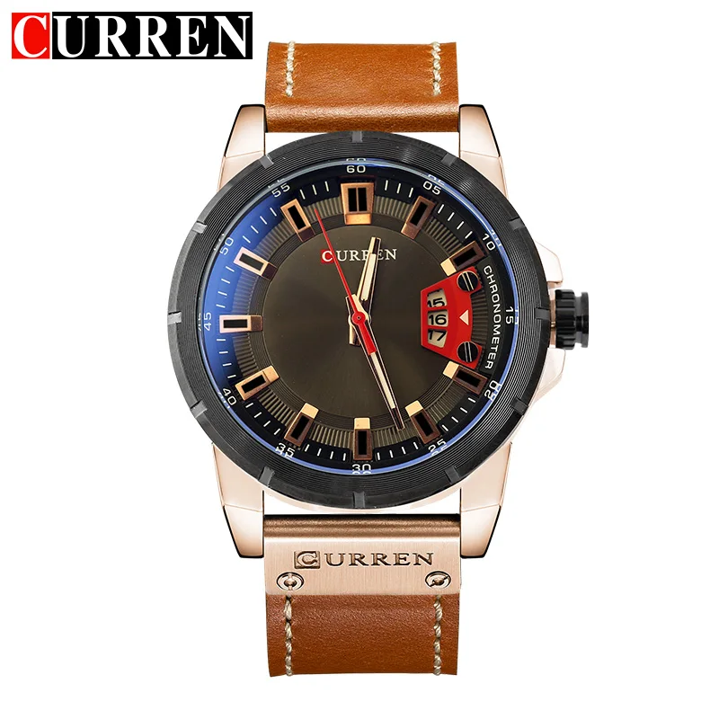 Relojes Curren Для мужчин спортивные кварцевые часы Для мужчин S часы лучший бренд роскошные кожаные Наручные часы Relogio Для мужчин часы 8284