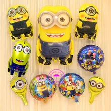 foil 1st birthday balloons for birthday minion party decoration supplies despicable me inflatable minion balloon helium снегокат snow moto minion despicable me yellow 37018