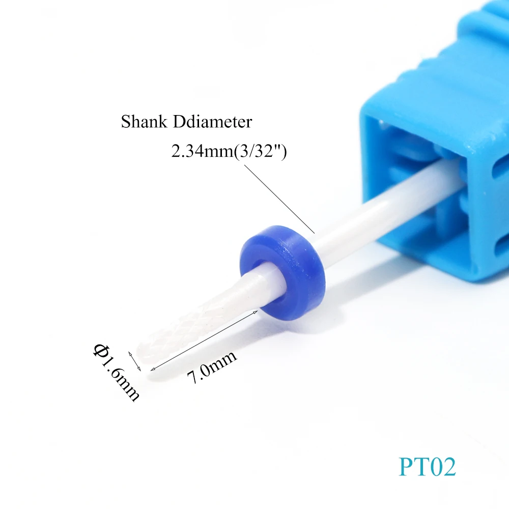 16 типов керамических сверл для удаления кутикулы, сверла для ногтей, роторные электрические фрезы, фрезы для маникюра, педикюра, пилка для ногтей, TRCHPT01-07