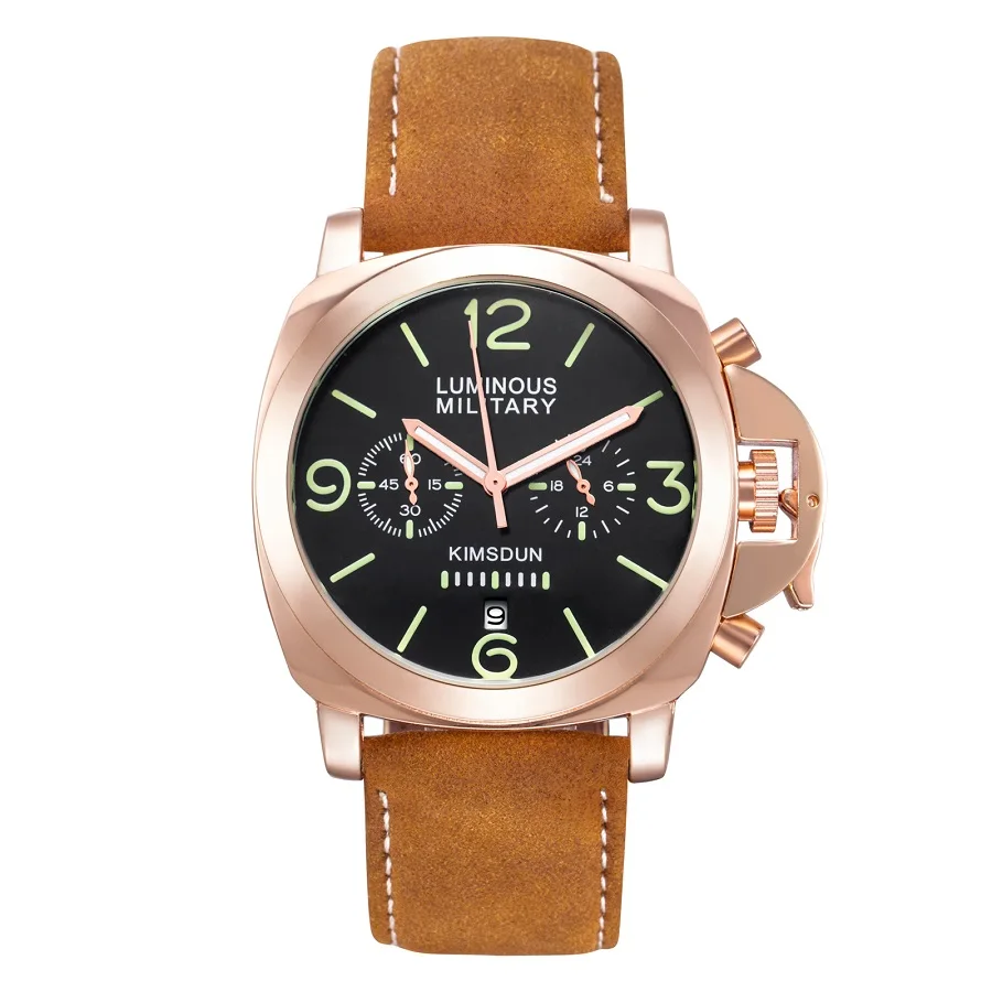 KIMSDUN лучший бренд мужские военные кварцевые армейские часы черная Дата Роскошные спортивные светящиеся водонепроницаемые наручные часы Relogio Masculino - Цвет: 2